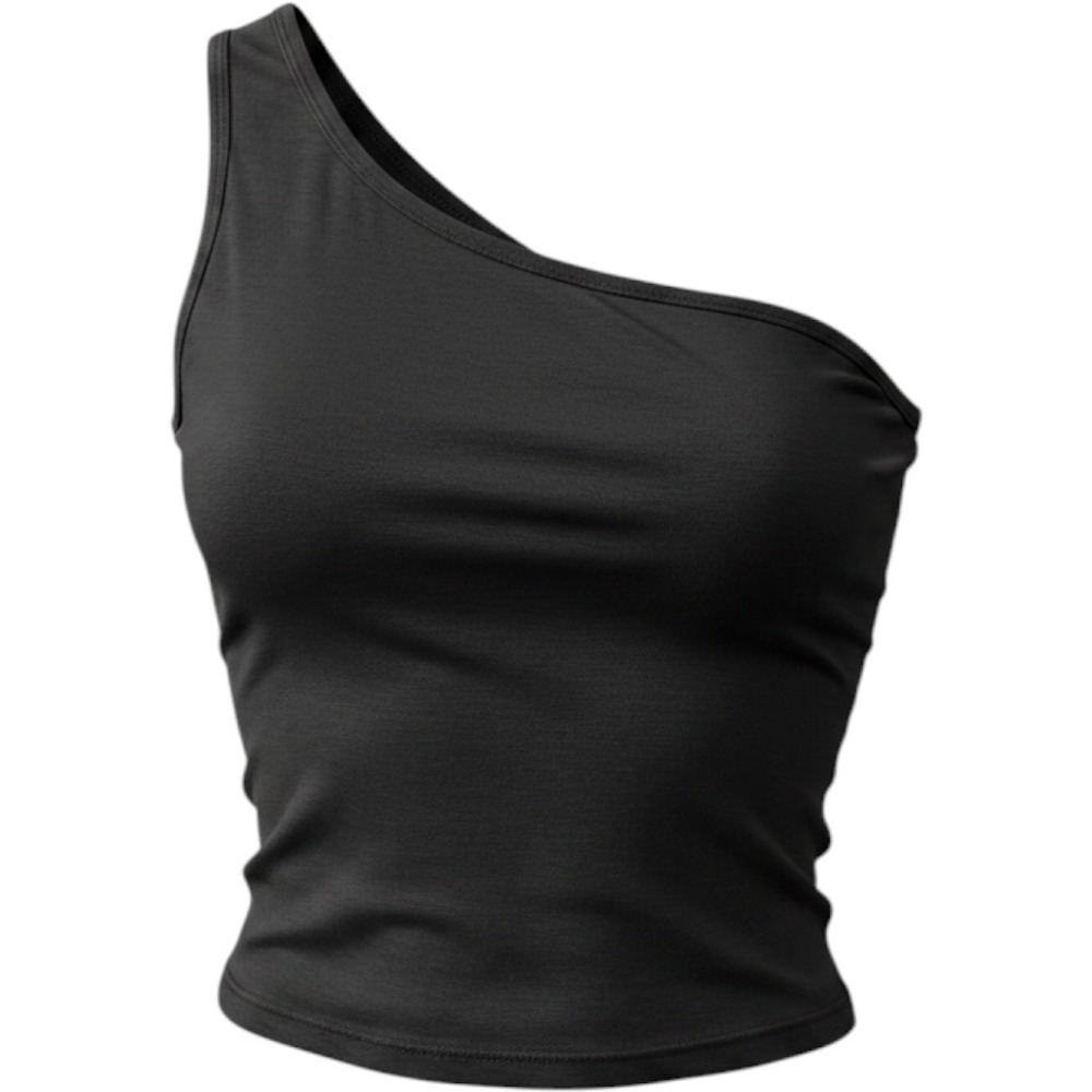 Aeropostale Seriously Soft One Shoulder Crop Top Black S